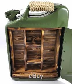 Military Jerry Can Portable Mini Bar Canister Great Gift Army Fuel Kanister