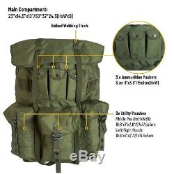 Military Large Alice Pack Army Survival Combat Backpack with Alice Butt Pack OD