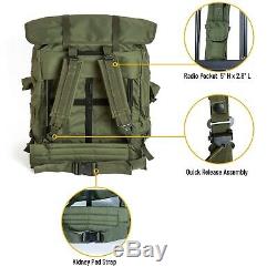 Military Large Alice Pack Army Survival Combat Backpack with Alice Butt Pack OD