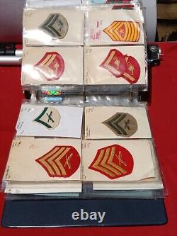 Military Lot of 155+ USMC ARMY Military Patches +Misc Pins, Buttons, Ribbons Tags