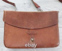 Military Officer Bag, Leather, size 24 x 17 x 3 cm, VTG 1960s, used, Swiss Army