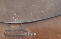 Military Officer Bag, Leather, size 24 x 17 x 3 cm, VTG 1960s, used, Swiss Army