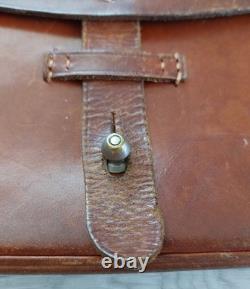 Military Officer Bag, Leather, size 24 x 17 x 3 cm, VTG 1960s, used, Swiss Army