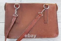 Military Officer Bag, Leather, size 24 x 17 x 3 cm, VTG 1960s, used, Swiss Army