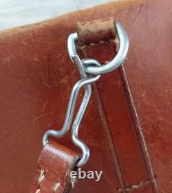 Military Officer Bag, Leather, size 24 x 17 x 3 cm, VTG 1960s, used, Swiss Army