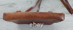 Military Officer Bag, Leather, size 24 x 17 x 3 cm, VTG 1960s, used, Swiss Army