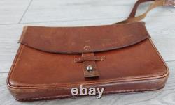 Military Officer Bag, Leather, size 24 x 17 x 3 cm, VTG 1960s, used, Swiss Army