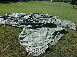 Military Old Style Command Post Tent Skin Only -no Poles. Fair Condition Us Army