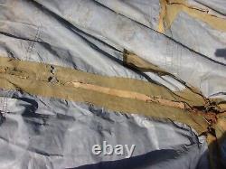 Military Old Style Command Post Tent Skin Only -no Poles. Fair Condition Us Army