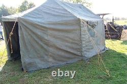 Military Old Style Command Post Tent Skin Only -no Poles. Fair Condition Us Army