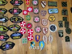 Military Patch Lot (Huge!) Lot Of 66 Patches All US Army