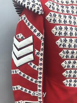 Military Red Scarlet Guards Jacket Tunic -Grenadier Guards British 38 Drummer