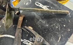 Military Shovel, Pickaxe. Machete And Carry Bag