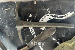 Military Shovel, Pickaxe. Machete And Carry Bag