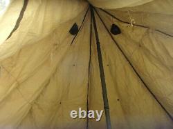 Military Surplus 13x13 Arctic Tent Hex Camping Hunting-repaired+liner+pole Army