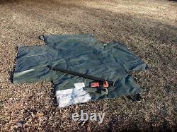 Military Surplus 13x13 Arctic Tent Hex Camping Hunting-repaired+liner+pole Army