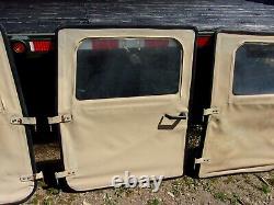 Military Surplus 4 Man Hmmwv Soft Door Set Tan M998 + Handles + Hinges Army