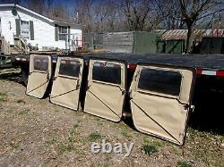 Military Surplus 4 Man Hmmwv Soft Door Set Tan M998 + Handles + Hinges Army