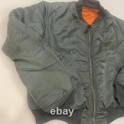 Military Surplus 60s MA-1 Vintage Flight Jacket X-Large US Army Brown