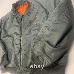 Military Surplus 60s MA-1 Vintage Flight Jacket X-Large US Army Brown