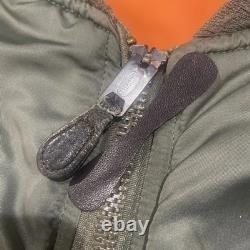 Military Surplus 60s MA-1 Vintage Flight Jacket X-Large US Army Brown