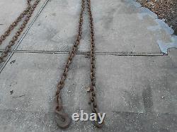 Military Surplus About 20 Foot Logger Equipment Chain Tow Log Tie Down Army Link