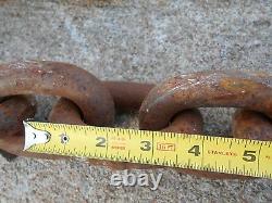 Military Surplus About 20 Foot Logger Equipment Chain Tow Log Tie Down Army Link