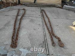 Military Surplus About 20 Foot Logger Equipment Chain Tow Log Tie Down Army Link