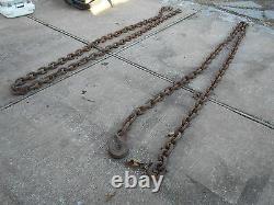 Military Surplus About 20 Foot Logger Equipment Chain Tow Log Tie Down Army Link