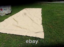 Military Surplus Alaska Tent Wood Hay Cover Trailer Tarp -us Army-very Good