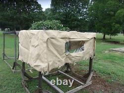 Military Surplus Back Cargo Cover Soft Tan 4 Man Truck M998 Hmmwv Army Stained