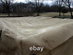 Military Surplus Back Cargo Cover Soft Tan 4 Man Truck M998 Hmmwv Army Stained