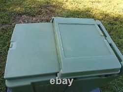 Military Surplus Cambro Ice Chest Box Cooler Kitchen Trailer Army Camping Green