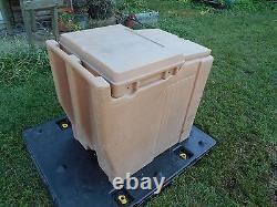 Military Surplus Cambro Ice Chest Box Cooler Kitchen Trailer Missing Screws Army