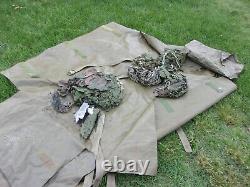 Military Surplus Camo Camouflage Net Netting +repair Kits-fair-good - Us Army