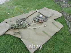 Military Surplus Camo Camouflage Net Netting +repair Kits-fair-good - Us Army