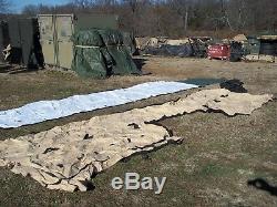 Military Surplus Drash Tent Door Boot End Cap To End Cap Tan Connection Us Army