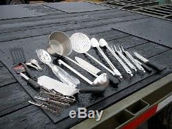 Military Surplus Field Kitchen Utensil Set Knifes Spoons Ladle Fork Peelers Army