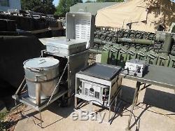 Military Surplus Field Range Stove Kitchen 4 Mbu Burners 2 Sinks Power Unit Army
