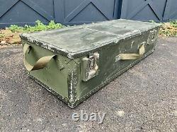 Military Surplus Footlocker Trunk Vintage Army Gun Rifle Case Industrial Storage