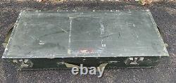 Military Surplus Footlocker Trunk Vintage Army Gun Rifle Case Industrial Storage