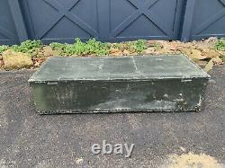 Military Surplus Footlocker Trunk Vintage Army Gun Rifle Case Industrial Storage