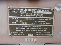 Military Surplus Generator Power Distribution Panel Box 60 Amp 3 Phase Us Army