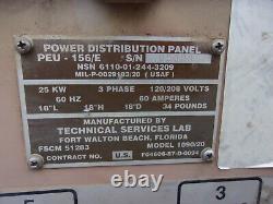 Military Surplus Generator Power Distribution Panel Box 60 Amp 3 Phase Us Army