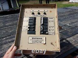 Military Surplus Generator Power Distribution Panel Box 60 Amp 3 Phase Us Army