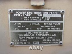 Military Surplus Generator Power Distribution Panel Box 60 Amp 3 Phase Us Army