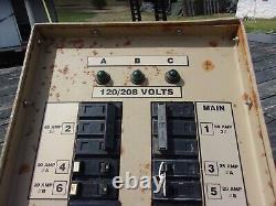 Military Surplus Generator Power Distribution Panel Box 60 Amp 3 Phase Us Army