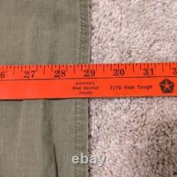 Military Surplus Jungle Fatigue Jacket Mens L Olive Green 1968 Ripstop Poplin