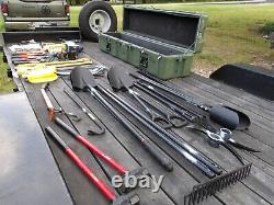 Military Surplus Kipper Tool Kit Shovel Ax Saw Post Hole Pry Bars Chaps Us Army