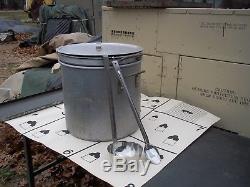 Military Surplus Kitchen M59 Field Range 2 Pot Set+spoon+ladel 10 &15 Gal. Army